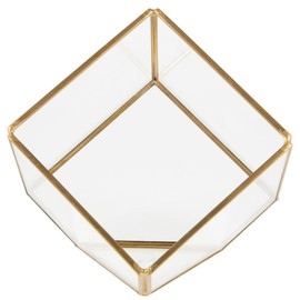 Sass & Belle Brass Cube Terrarium