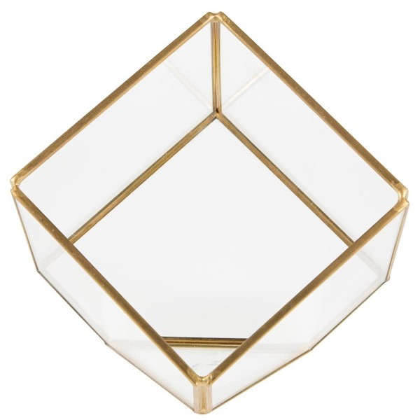 Sass & Belle Brass Cube Terrarium