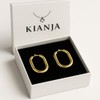 KIANJA Women's Earrings Stainless Steel Gold Plated - Oval Hoop