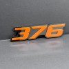 Emblem Badge 2x Orange Black 376 Hemi Emblems 376 Side