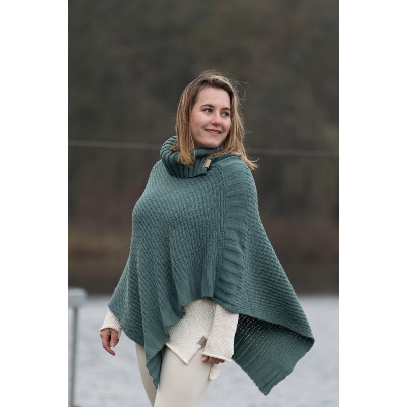 KNIT FACTORY Nicky Poncho, aubergine