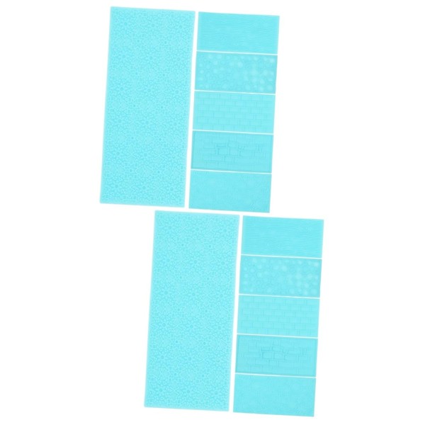 TEHAUX 12pcs Polymer Clay Texture Impression Mats Craft Supplies for