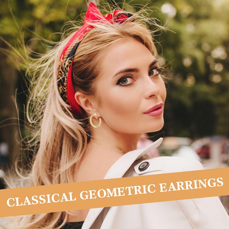 TIESOME 5 Paar Gold Ohrclips für Damen, Kein Ohrlöcher Vergoldet