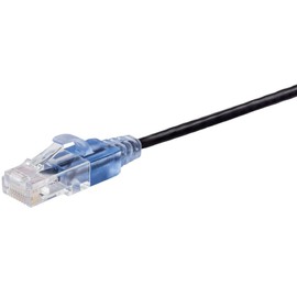 Monoprice Cat6A Ethernet Patch Cable - Snagless RJ45, 550Mhz, 10G, UTP, Pure Bare Copper Wire, 30AWG, 10-Pack, 10 Feet, Black - SlimRun Series