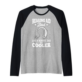 Hearing Aid Ear Disability Support Deaf Awareness Raglan Baseball Tee