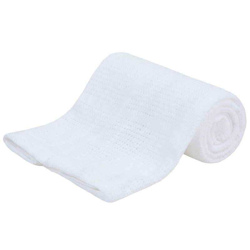 STCompany 90 x 70cm 100% Cotton Cellular Baby Blanket (White)