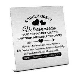 Vet Gifts for Women Men Home Office Desk Sign Gifts for Veterinarian Animal Rescue Gift Veterinarian Appreciation Gifts Plaque Sign Desk Decor Birthday Graduation Gift for Veterinarian Assistant