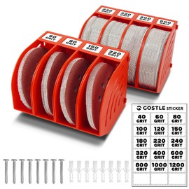 5 Inch Professional Sanding Discs Storage Bins - 8 Bins Set for Efficient Organization, Offset Snap-On Connection, Grit Classification, Space-Saving Design and Versatile Application, Red