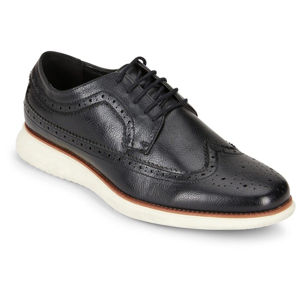 Van Heusen Men's V-Preston Oxford, Black, 8