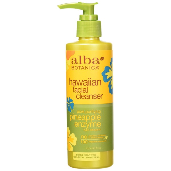 Alba Botanical Facial Cleanser Pineapple Enzyme, 8 Ounce (Pack of 6)