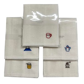 Knit kobo.h 5-Pattern Set Embroidered Dish Towels Kitchen Towels Approximately 30x30cm Made in Japan