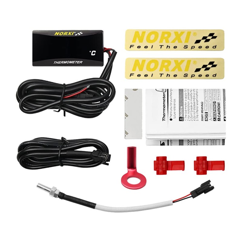 Norxi Cylinder Head Thermometer Engine Temperature Gauge 10mm 14mm with