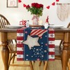 BREVITON 4th of July Independence Day Table Runner, Star Patriotic