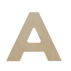Woodpeckers Wooden Letter A Cutouts 12" - Birch Wood, 12" Letter, Letters - Pack of 1