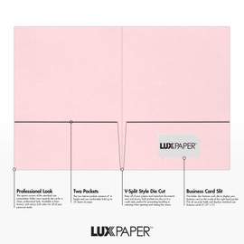 9 x 12 Presentation Folders - Candy Pink (10 Qty) | Perfect for Tax Season, Brochures, Sales Materials and so Much More!| LUX-PF-14-10