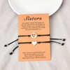 Sister Christmas Gifts for Women Girls Sisters Matching Heart Bracelet