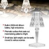 LED Crystal Table Light USB Charging Transparent Prism Dimmable Desk