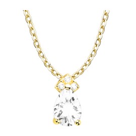 Sofia Milani - Women's Necklace 925 Silver - Gold Plated - Zirconia Pendant - N0747