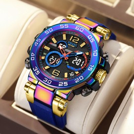 SMAEL Mens Sports Wrist Watches Analog Digital Tactical Military Watch Waterproof Watches for Men Multicolor 8106