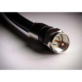 RiteAV 30ft BLACK COAXIAL CABLE TV RG6 CATV F-TYPE CORD VIDEO 75 OHM 18AWG VCR