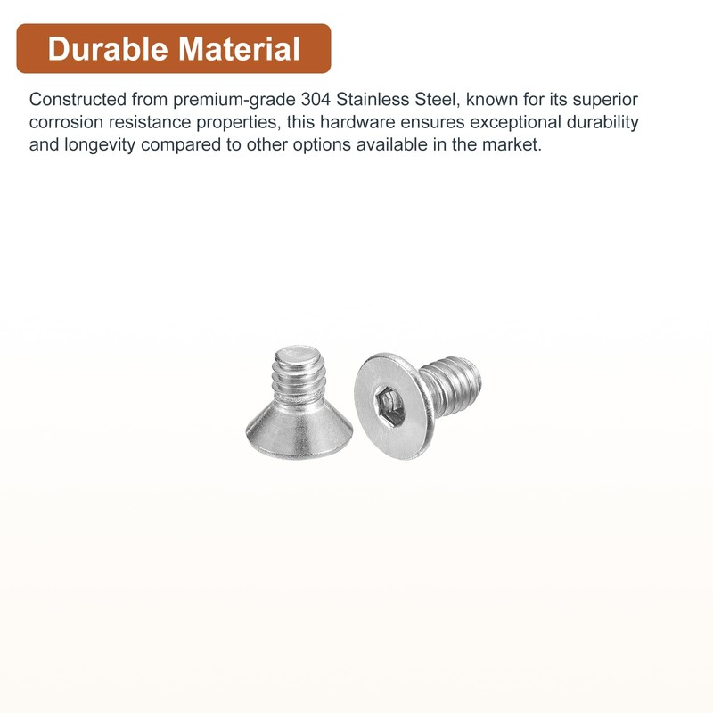 DTGN #8-32 x 1/4" Flat Head Socket Cap Screws, 50