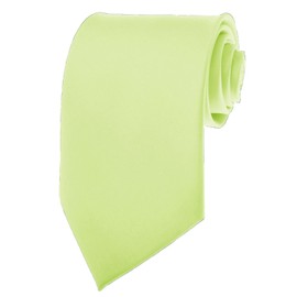K. Alexander Pear Green Necktie SOLID Mens Neck Tie Satin