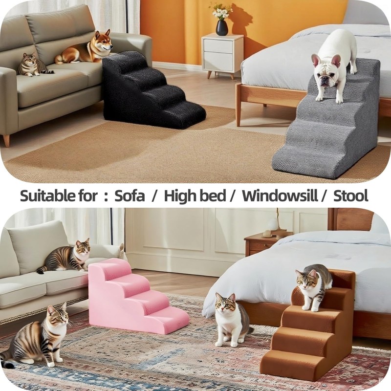 5 Step Pet Stairs Ramp for High Beds Sofas 23-30