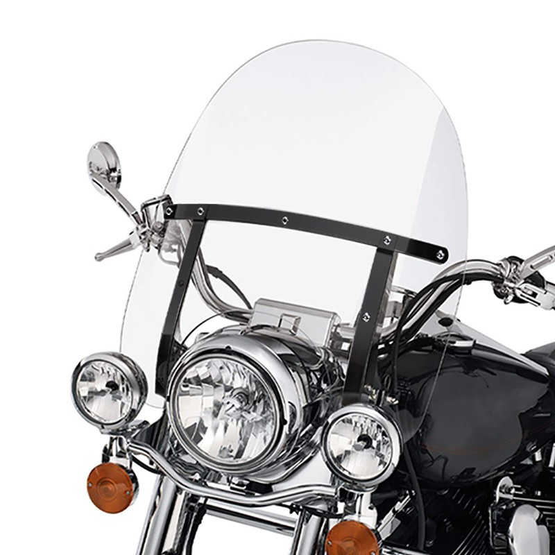 XFMT Clear Detachable Quick Release Windshield Windscreen W/Black Bracket For