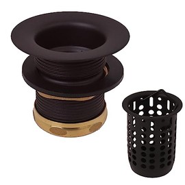 Westbrass D218-12 Junior Bar and Laundry Sink Drain Assembly with Removable Strainer Basket, Oil Rubbed Bronze