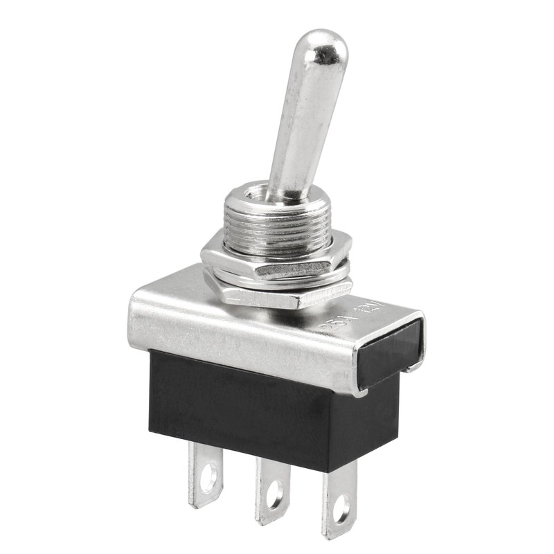 Heschen Metal Toggle Switch Flick Flip, KN3D-102, 12V 25A, ON/ON,