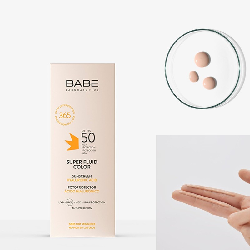 Babe Super Fluid Color Sunscreen SPF 50 – Tinted Facial