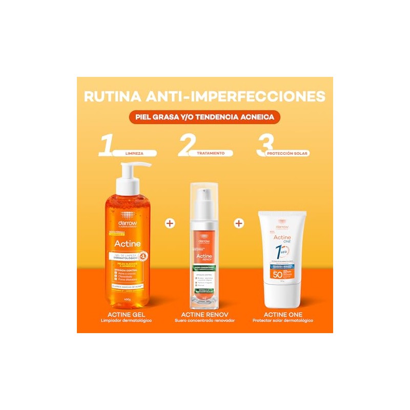 DARROW Protector Solar Dermatológico Facial Actine One, Invisible y Ligero