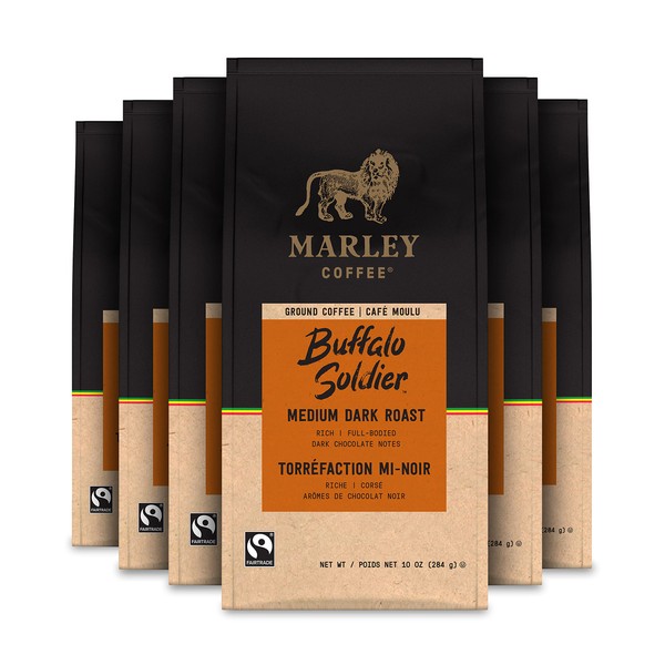 Marley Coffee Buffalo Soldier paquetes fraccionales, tostado medio
