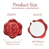 Yoption Initial T Wax Seal Stickers, 50 Pack Wine Red