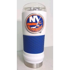 Logo Brands New York Islanders Stainless Steel, Powder Coat Tumbler 18 Oz White/blue