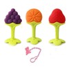 Baby Teething Toys Soothe Gums Silicone Fruit Shape Bright Color