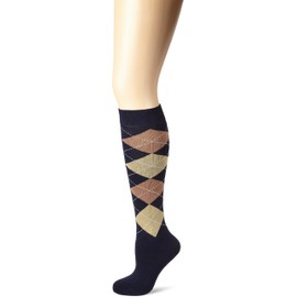 PFIFF 100322 Unisex Riding Stocking Checkered, Multicolor (Blue / Beige), 34-36