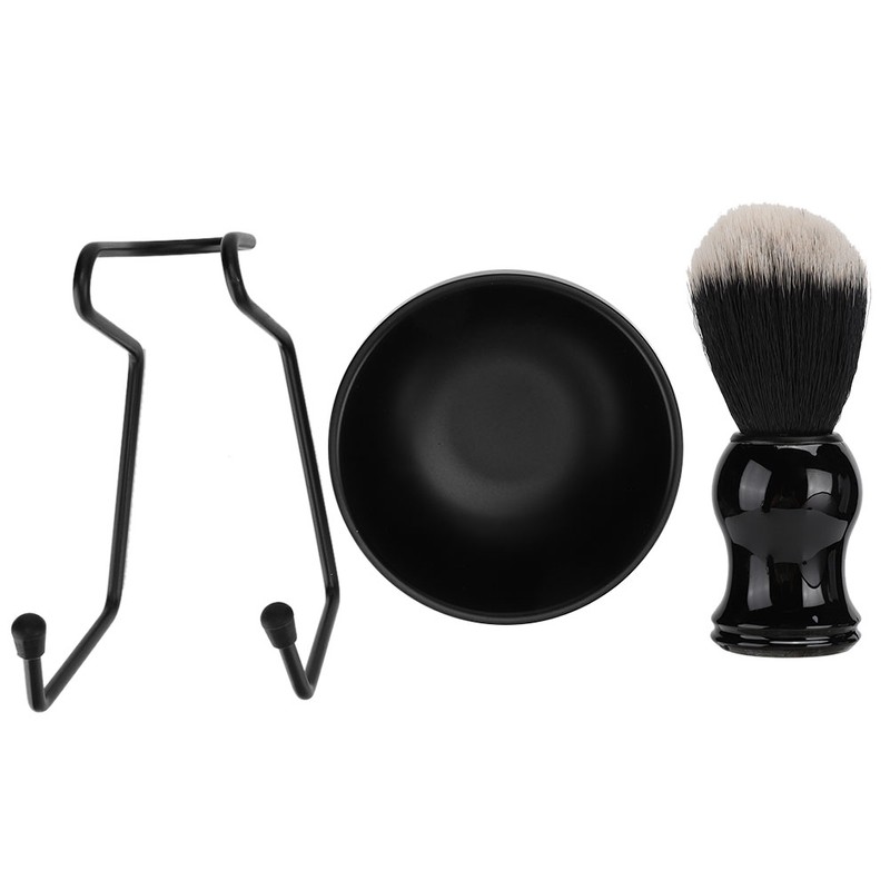 3Pcs Set Professional Men Beard Shaving Tool Stand Holder Hair