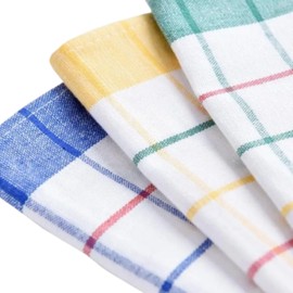 Cotton Kitchen Tea Towel Set – 9 Pcs Set, 50 x 70cm | Absorbent & Durable Dish Towels | 100% Cotton for Drying – Cleaning & Baking | Multi-Purpose Hand Towels for Kitchen – Bar & Catering Use