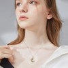 AOBOCO Sun and Moon Necklace for Women Sterling Silver Crescent