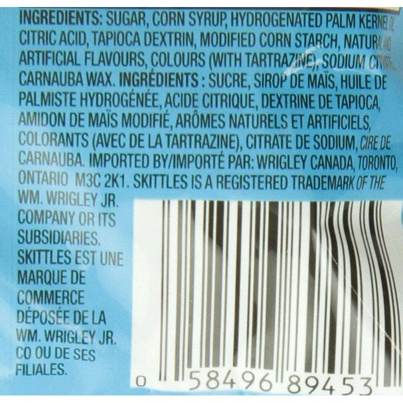 Skittles Tropical, Peg Bag, 191g 6.73oz 12ct (Imported from Canada}