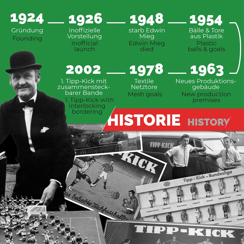 Tipp Kick 000236 VfB Top Table in Metal Box, Red