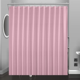 Eazzier Bath Lady Pink Plastic Shower Curtain Or Liner, 72x72 Inch Lightweight Pink Plastic Bathroom Shower Showroom Inner Curtain with Rustproof Metal Grommet Holes and Weighted Magnets