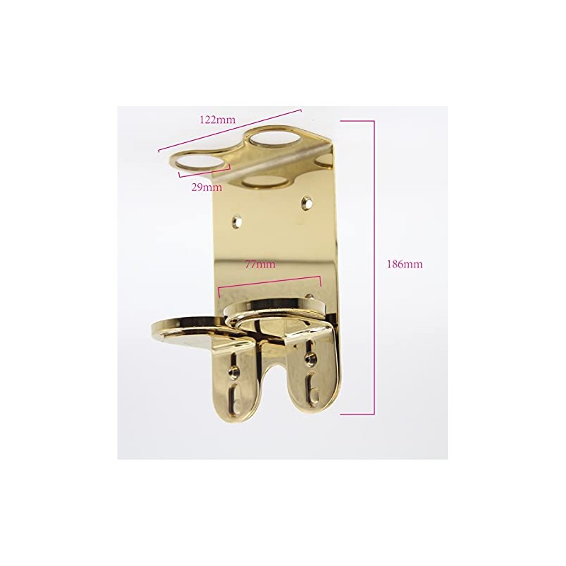 WALL MOUNT 300ml DOUBLE DISPENSER GOLD CHROME HOLDER ideal for