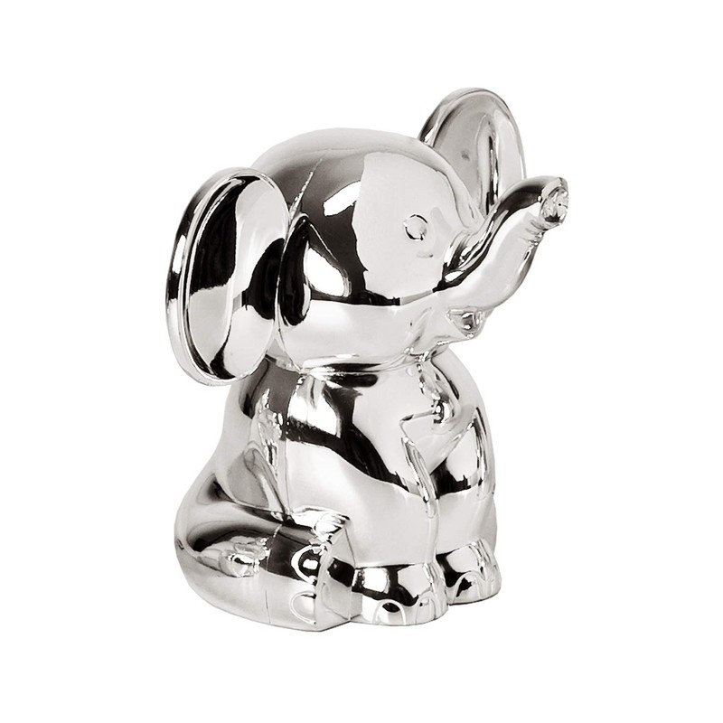 EDZARD Spardose Elefant (H 11 cm) edel versilbert - Kinder