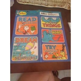 Teaching Tree Dr. Seuss Window Clings - 5 Piece-Brand New-SHIPS N 24 HOURS