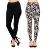 Lildy Women’s Super Soft Leggings (2 Pack), Stretchable No See-Through