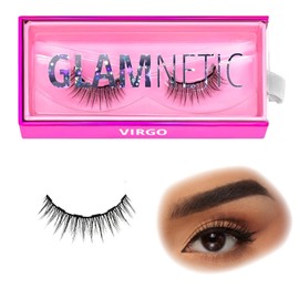 Glamnetic Magnetic Eyelashes - Virgo | Short Magnetic Lashes, 60 Wears Reusable Faux Mink Lashes Natural Look - 1 Pair