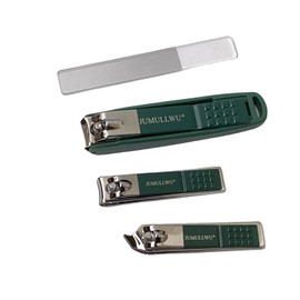 JUMULLWU Manicure Kit,4-Piece Set of Anti Splash Premium Toenail&High-Precision Fingernail Clippers,Slanted Edge Nail Cutting Clipper and Upgrade Nano Glass Nail File,Nail Clipper for Men and Women