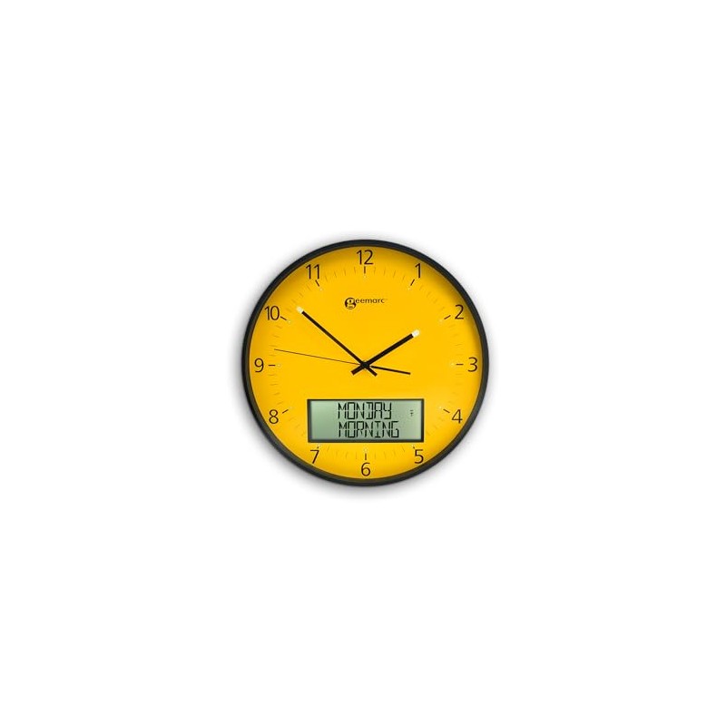 Geemarc Large Analogue Clock with Full Date and Time on